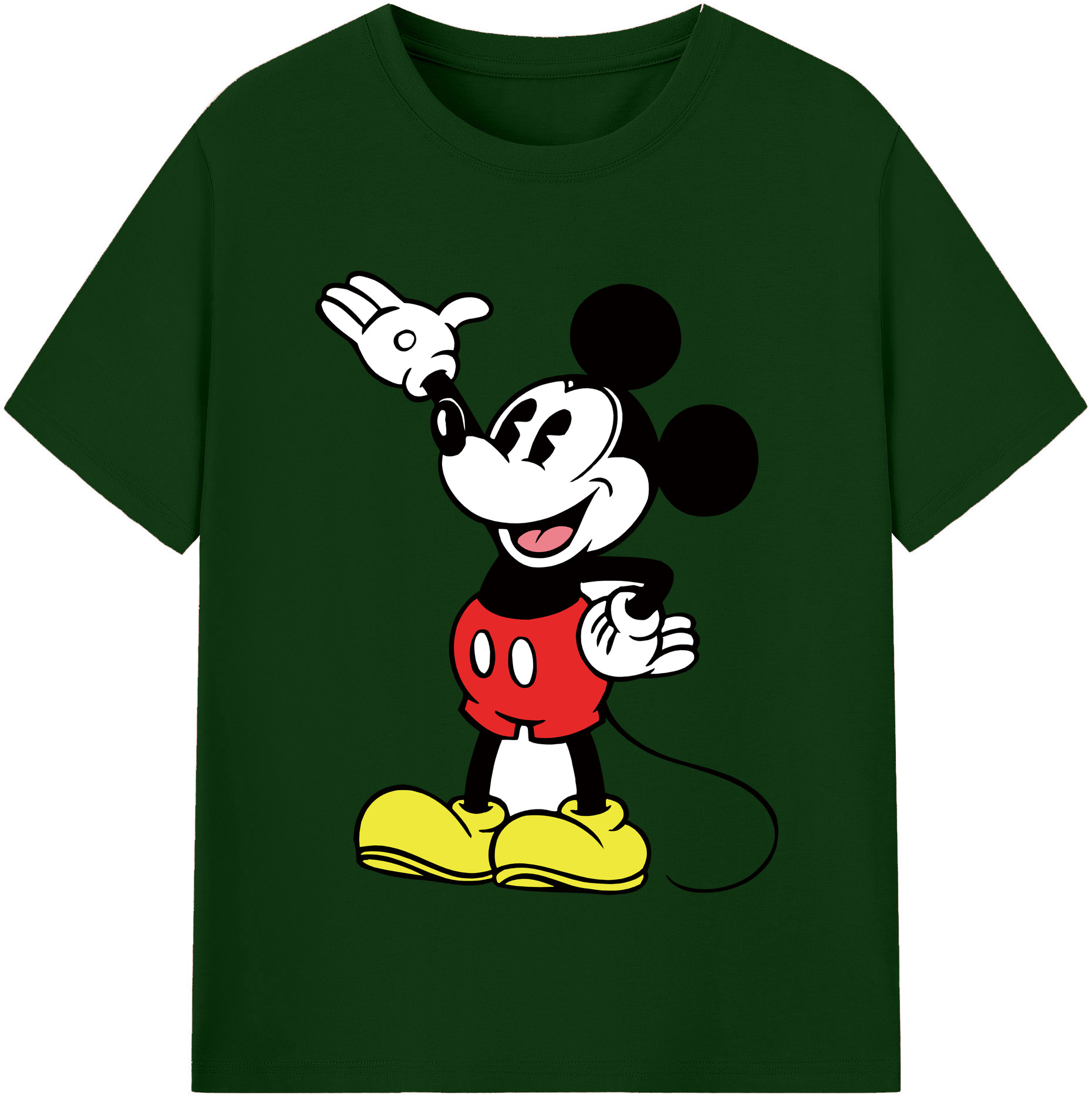 （画像用） ミッキーマウス Mickey Mouse 綿100％半袖Tシャツ（フロントプリント）